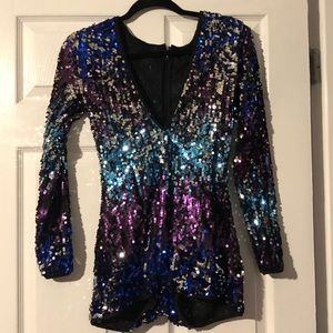Purple Glitter Romper